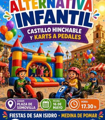 Alternativa Infantil. Castillo hinchable y karts a pedales..