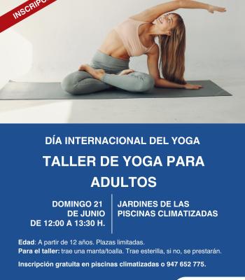 Día Internacional del Yoga. Taller de Yoga para adultos..