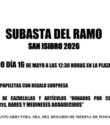 Subasta del Ramo. San Isidro 2026..