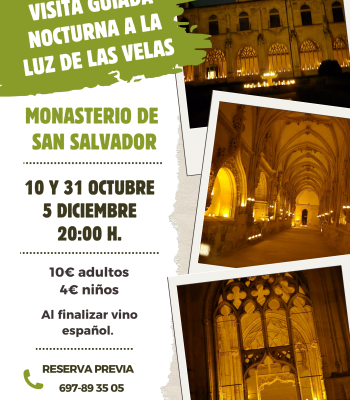 Visita guiada nocturna monasterio de S. Salvador.