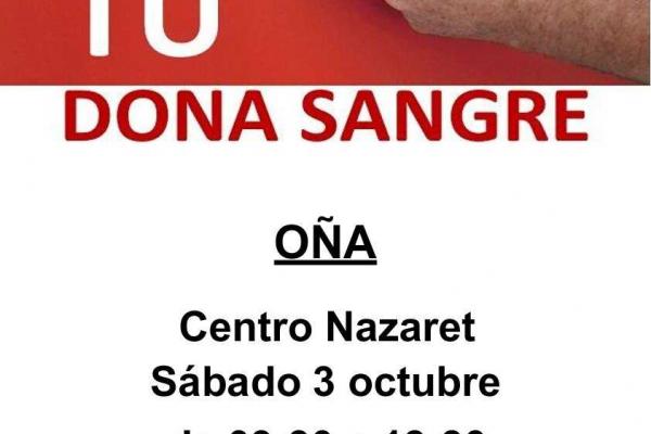 DONACION DE SANGRE CENTRO NAZARET OÑA
