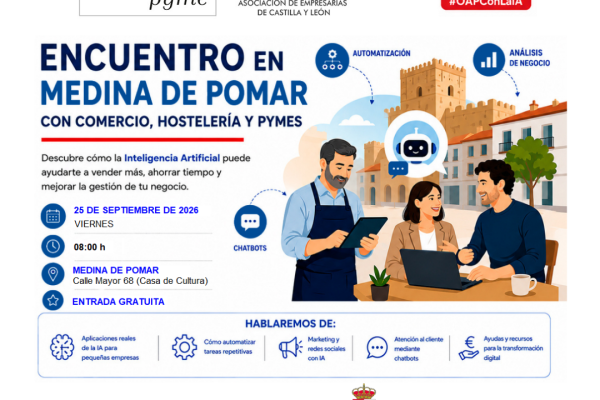 Encuentro en Medina de Pomar con comercio, hostelería y...