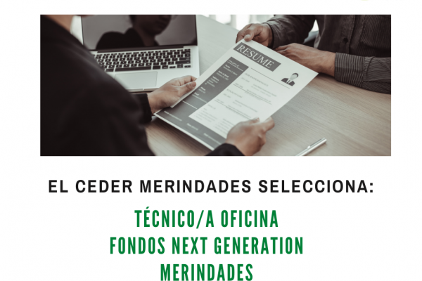 El CEDER Merindades OFERTA UN PUESTO DE TRABAJO